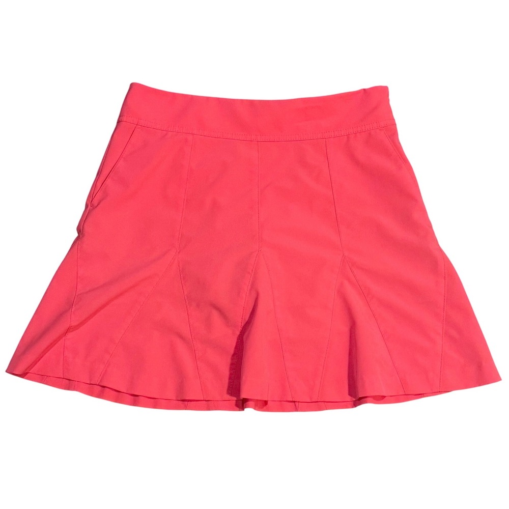 Annika Cutter & Buck Neon Coral Athletic Golf‎ Skort Skirt US 2